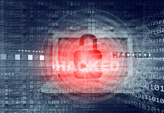 Digital background of Internet Security, system hacked
