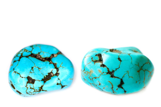 Two stone turquoise closeup
