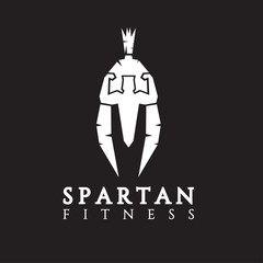 bodybuilder as part of the Spartan helmet vector concept