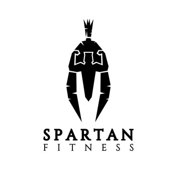 bodybuilder as part of the Spartan helmet vector concept