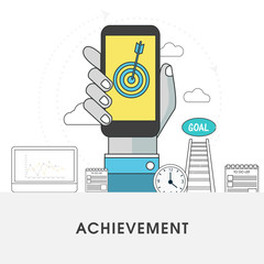 Infographic elements for Business Achievement.