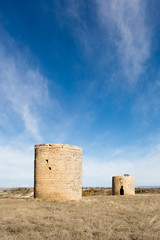 Fototapeta na wymiar Castle of El Bayo(Aragon) in a summer day