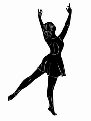woman dancer,vector illustration