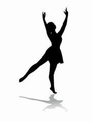 woman dancer,vector illustration