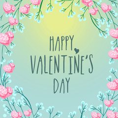 Greeting card with hearts for Valentine's Day.