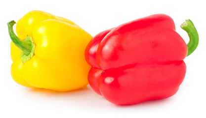 Colored paprika pepper isolated on a white background