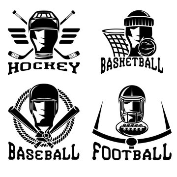 vintage sport vector labels set