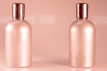 Warm Tone and Side View : Two aluminum bottles
