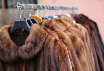 fur coat very sofly in vintage style