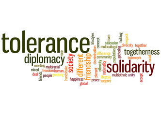 Tolerance word cloud concept