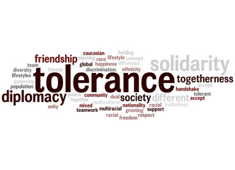 Obraz premium Tolerance word cloud concept 2