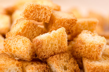 rusk of wheat bread, macro