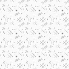 Seamless pattern with the oriental traditional baltic signs in l