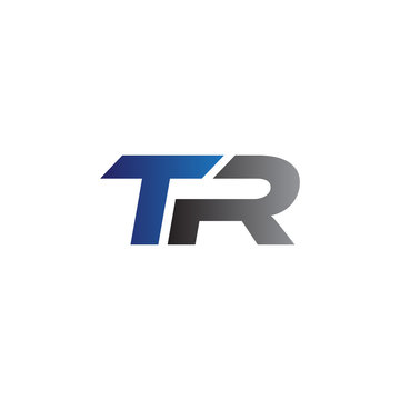 Simple Modern letters Initial Logo tr
