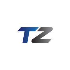 Simple Modern letters Initial Logo tz