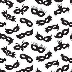 Fototapeta premium seamless pattern of carnival masks