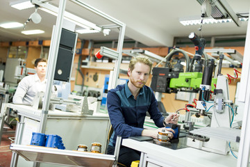 Engineer in the factory