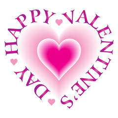 Happy Valentine's Day Card with heart vector illustration