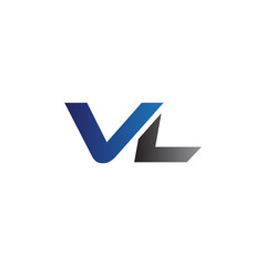 Simple Modern letters Initial Logo vl