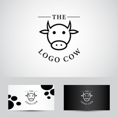 cow vector logo icon