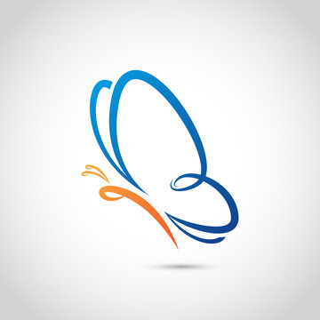butterfly vector logo icon 