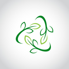 leaf vector logo botany