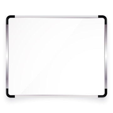 Vector Illustration Of Office White Board With Place For Your Te