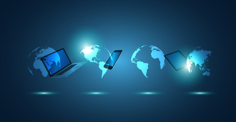 mondo, hi tech, sfondo, internet, comunicazione © xyz+