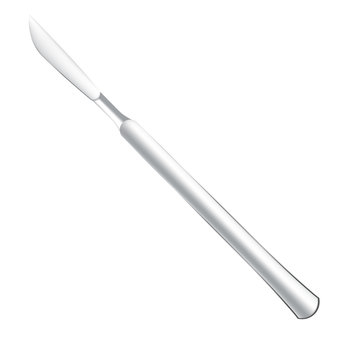 Photo-real vector illustration of abdominal scalpel. Isolated on