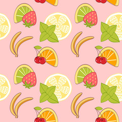 seamless pattern from fruit