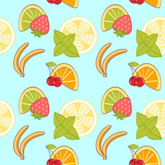 seamless pattern from fruit