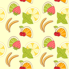seamless pattern from fruit