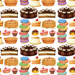 Seamless different kind of desserts