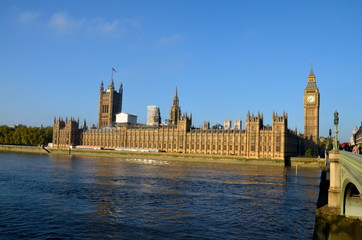 Fototapeta na wymiar Palace of Westminster, Houses of Parliament, London, UK