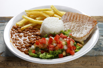 Rice with beans and meat