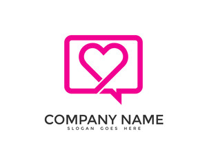 Love Chat Dating Logo Design