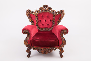 Antique armchair studio shot