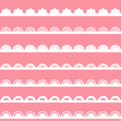 Set of vintage lace borders.