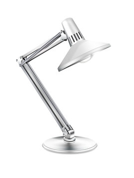 Schreibtischlampe, silber, freigestellt