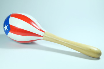 single maracas on white background