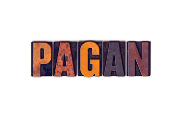 Pagan Concept Isolated Letterpress Type