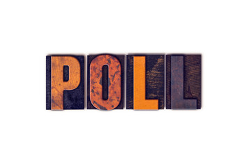 Poll Concept Isolated Letterpress Type