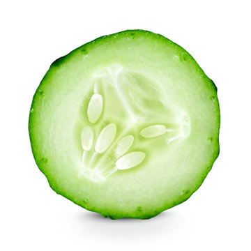 Cucumber slice closeup