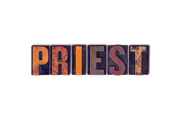 Priest Concept Isolated Letterpress Type