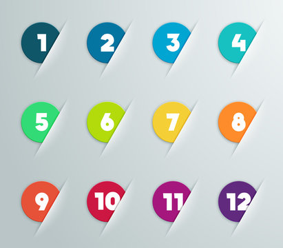 Infographic 3D Numbered Step Bubbles 5