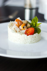 Risotto with mussels and shrimps