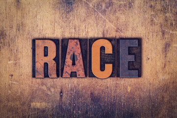 Race Concept Wooden Letterpress Type