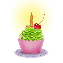 Small appetizing muffin