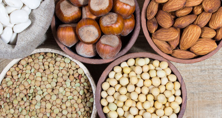 Natural products containing plant proteins.