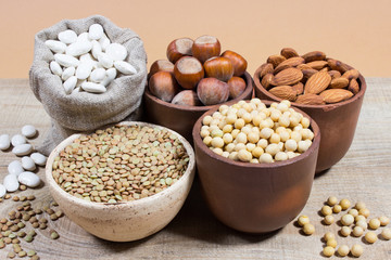 Natural products containing plant proteins.